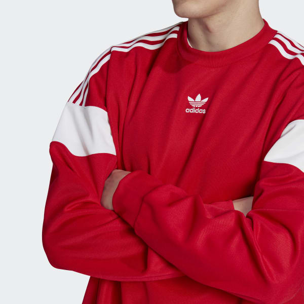 Red adidas originals sweatshirt cheap
