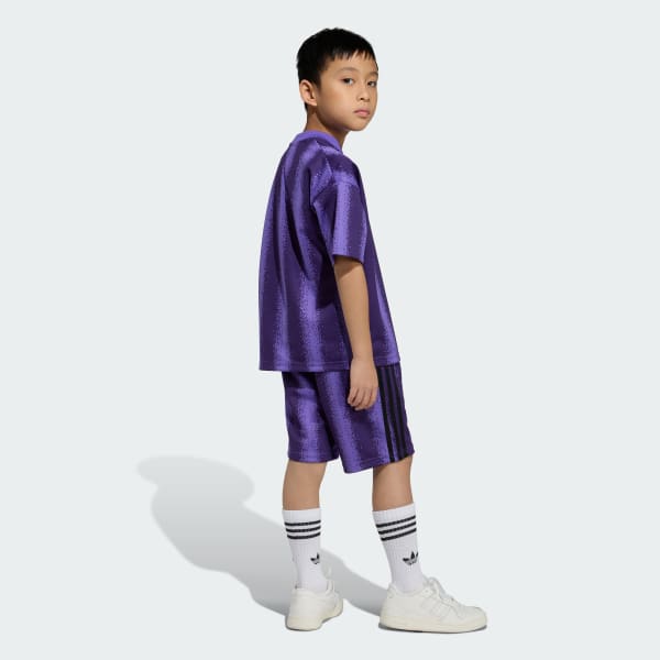 Violeta conjunto de playera corta adidas minecraft oversized