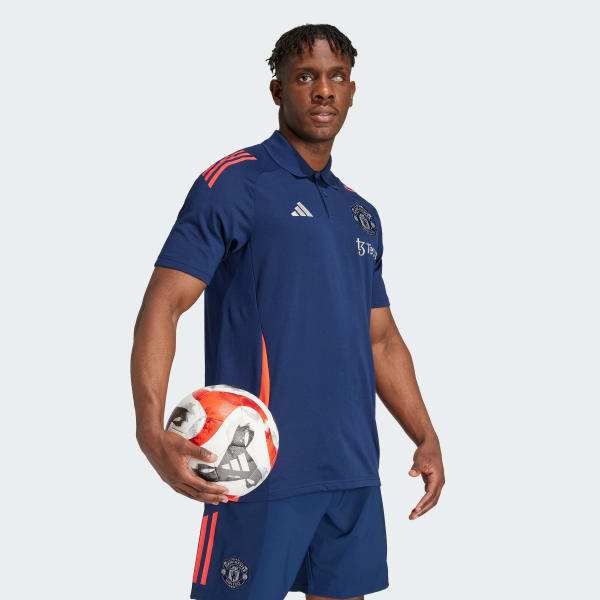 Blue Manchester United Tiro 24 Polo Shirt