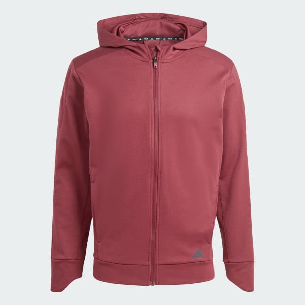 adidas Yoga Training Full-Zip Hoodie - Burgundy | Free Shipping