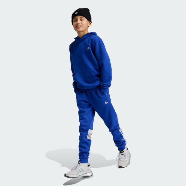 Blue Essentials Small Logo Feel Cozy Fleece Hoodie Kids