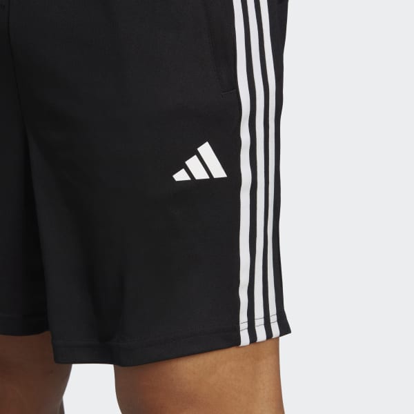 cierna Šortky Train Essentials Piqué 3-Stripes Training