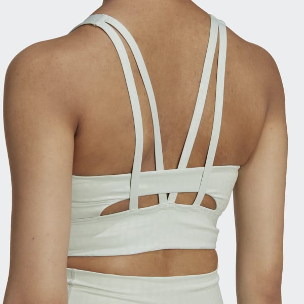 Buy Adidas Powerimpact Training Mediumsupport Longline Bra - Beige At 70%  Off