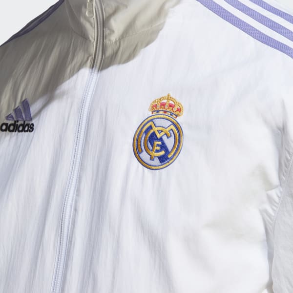 Hvid Real Madrid Anthem jakke