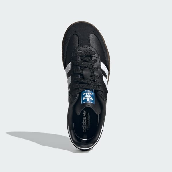 Black Samba OG Comfort Closure Elastic Lace Shoes Kids
