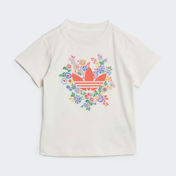 Blanco Conjunto de Shorts y Remera adidas Originals x Liberty London Kids