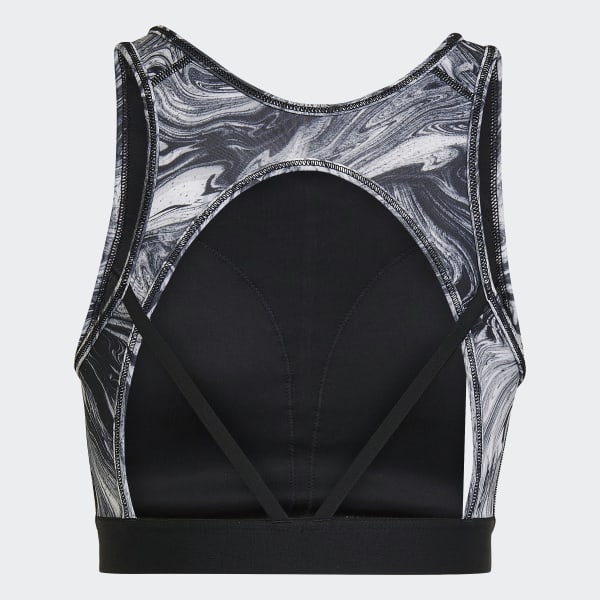 Multicolor Top Deportivo de Entrenamiento Hyperglam AEROREADY Soporte Ligero Estampado de Mármol EVG61