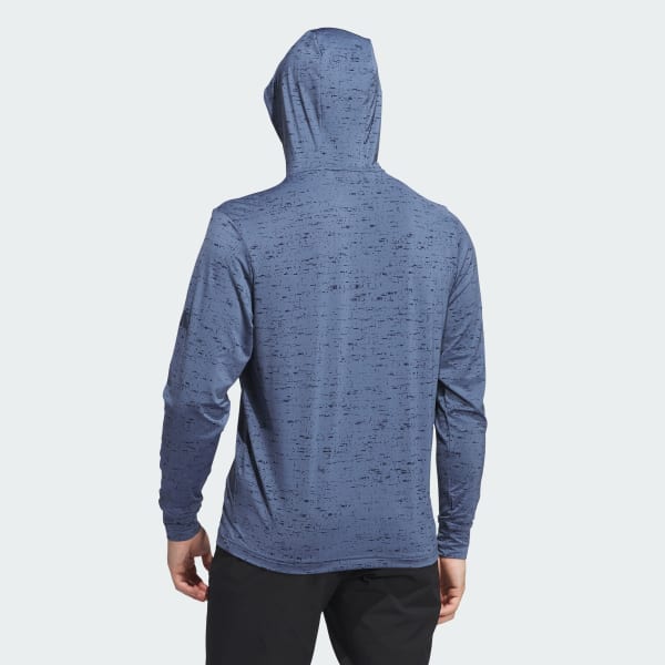 Bleu Sweat-shirt à capuche léger imprimé Core