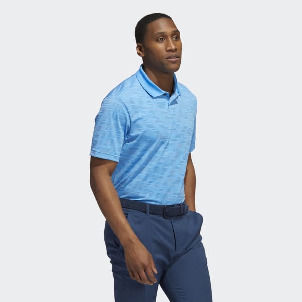 Azul Camiseta Polo con Rayas en Contraste TK182