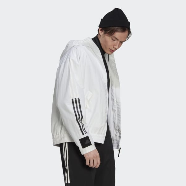 Weiss 3-Streifen Storm Jacke