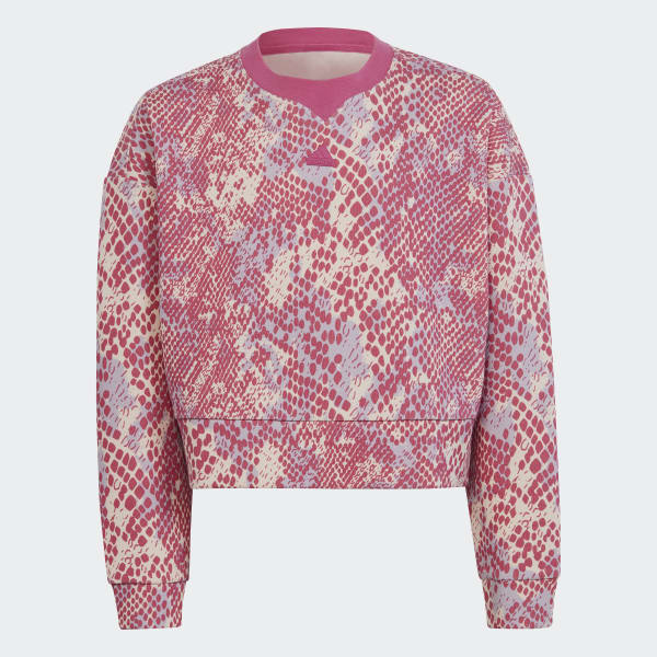 Roze Future Icons Allover Print Sweatshirt