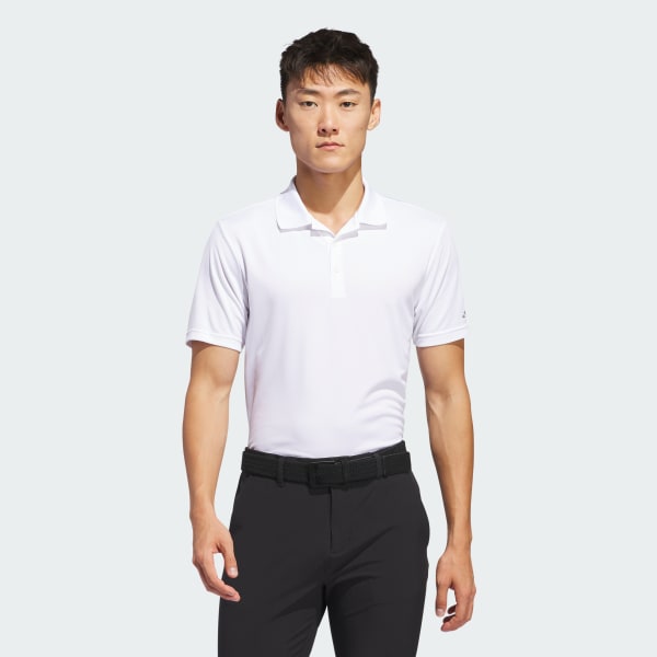 adidas Men's Golf Core adidas Performance Primegreen Polo Shirt - White ...