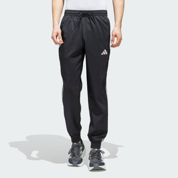 Black 3 Stripes Woven Track Pants