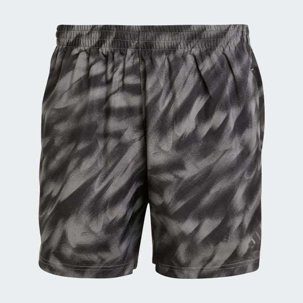 adidas Own The Run Allover Print Shorts - Grey | Free