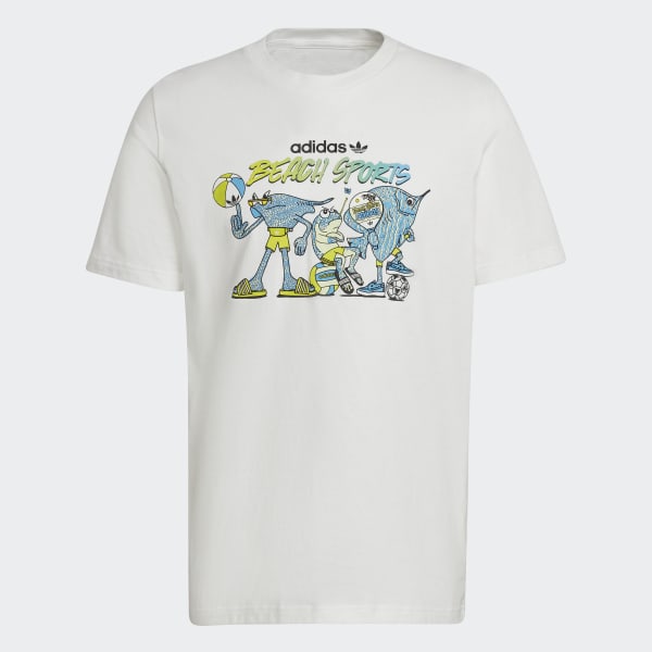 Branco T-shirt Stoked Fish UU341