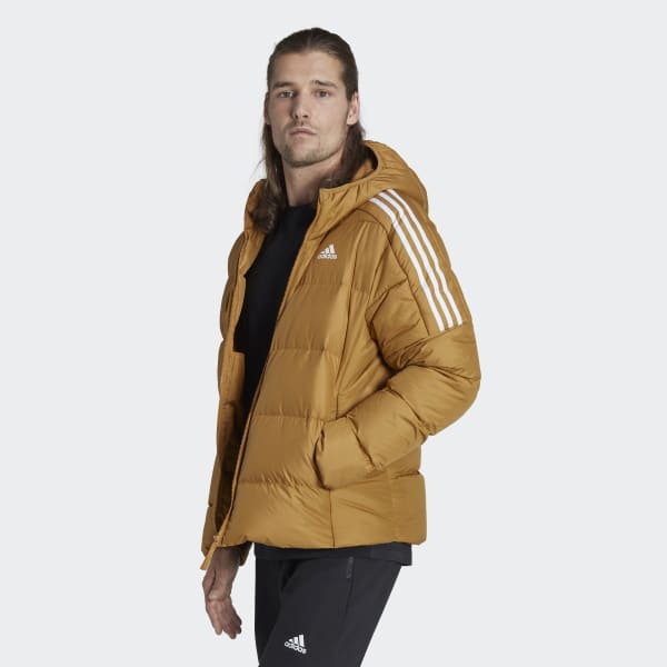 Brązowy Essentials Midweight Down Hooded Jacket