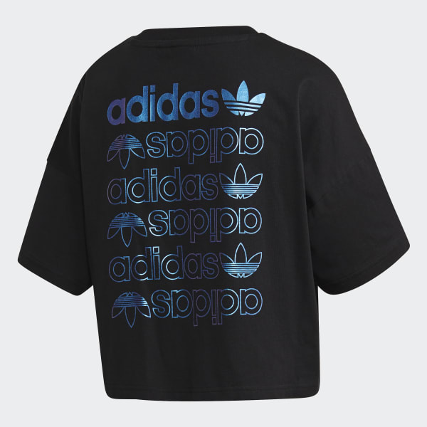 Adidas Playera Logo Grande Negro Adidas Mexico