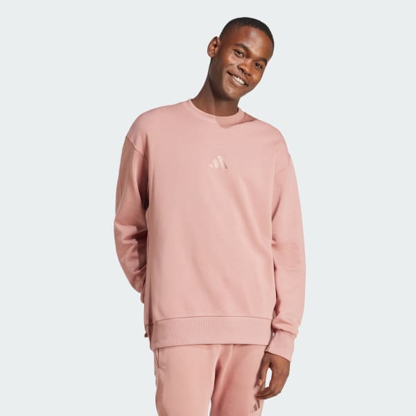 Rosa Blusa Moletom Crew Moletinho ALL SZN