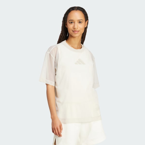 Beige Soft Lux Mesh Tee