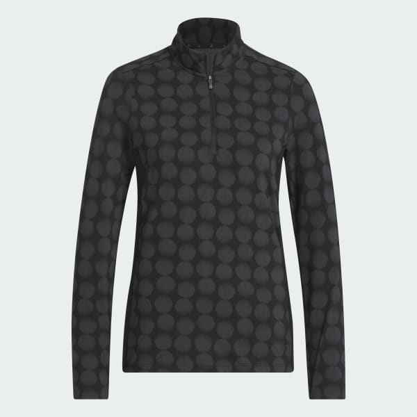 Svart Ultimate365 Printed Quarter-Zip Mock Polo Shirt