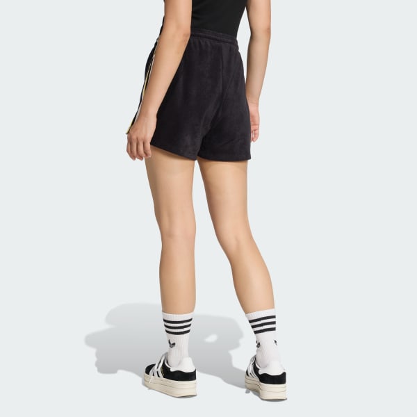 Black TERRY TOWEL FIREBIRD SHORTS