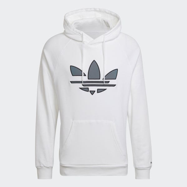 White trefoil adidas hoodie hot sale