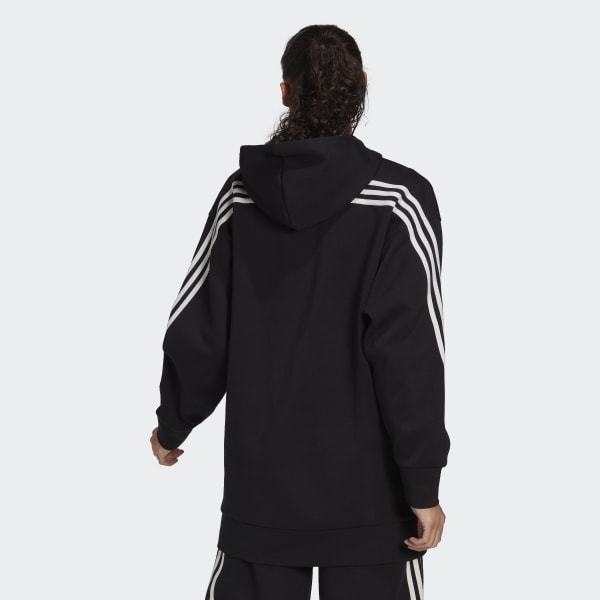 Preto Camisola Comprida com Capuz 3-Stripes Future Icons F6488