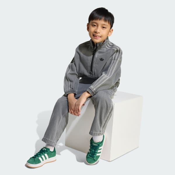 Blue 키즈용 데님 크루 세트