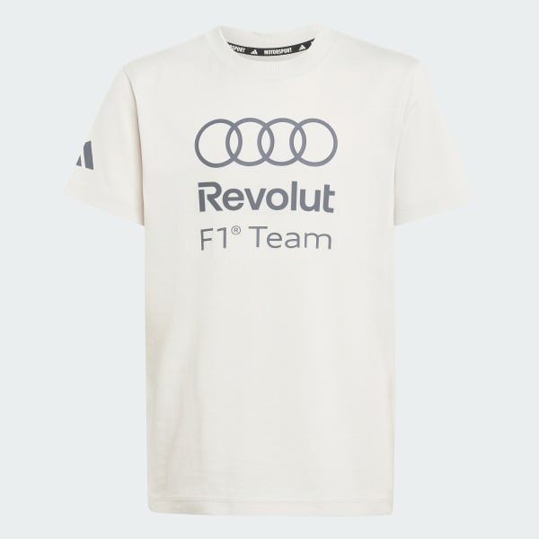 Bialy KOSZULKA Z GRAFIKĄ AUDI REVOLUT F1 TEAM DNA
