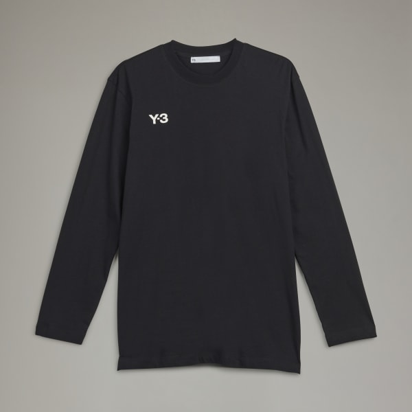 Svart Y-3 Graphic Long Sleeve Tee EAW47