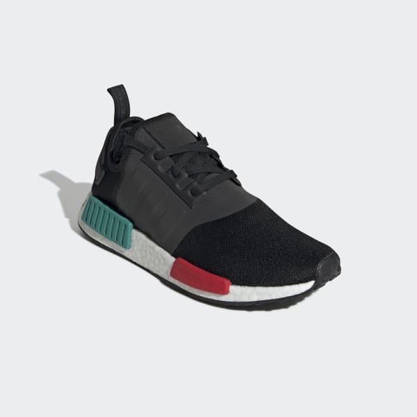 NMD R1 Core Black and Green Shoes 