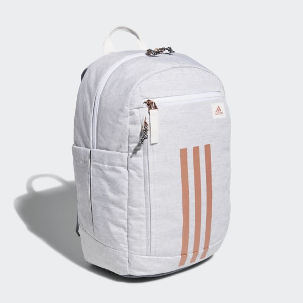 adidas white and rose gold backpack