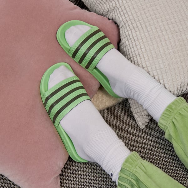 adidas slides mint green