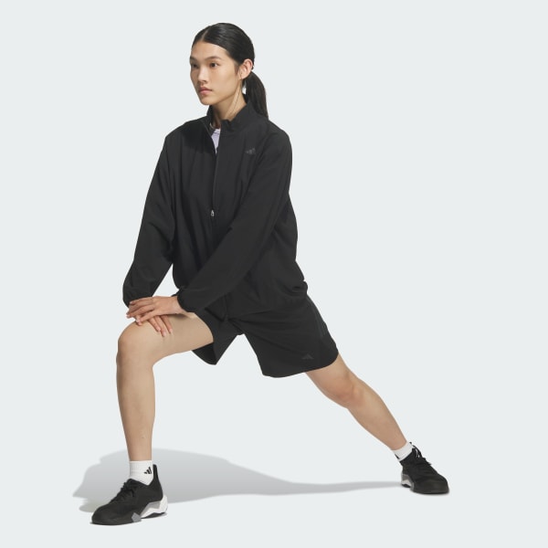 ブラック トレーニング エッセンシャルズ プラス ルーズフィット ストレッチ ウーブン ショーツ