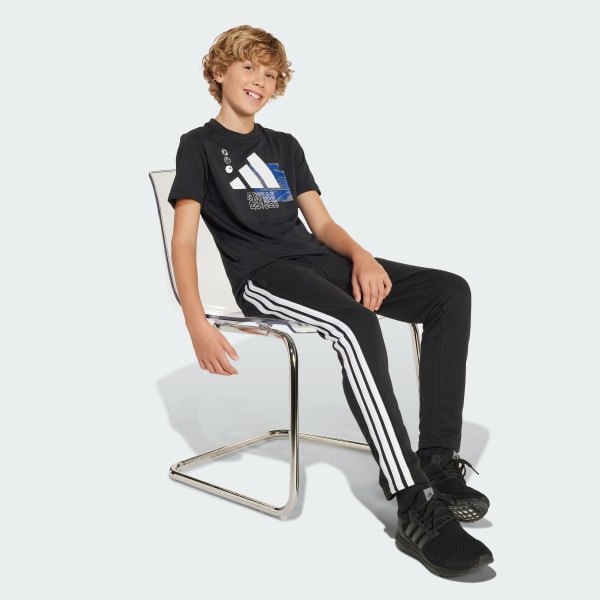 ブラック カモ トレーニング グラフィック半袖Tシャツ キッズ