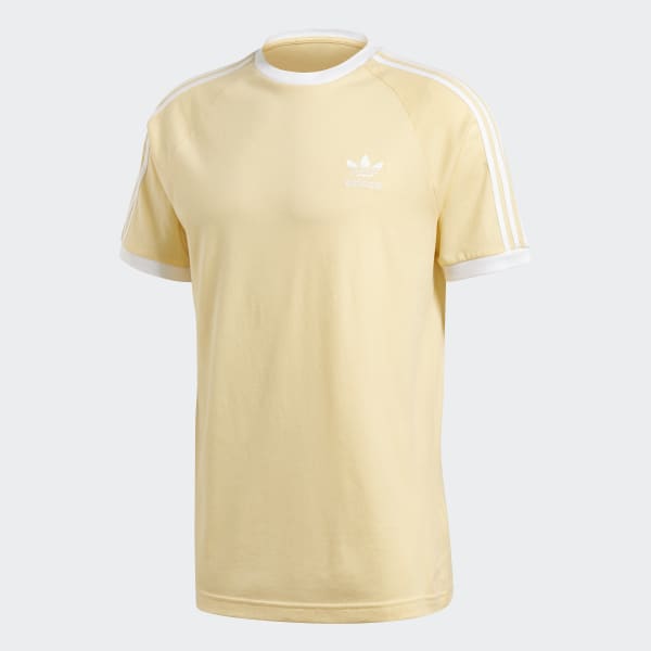 Adidas 3 stripes tee yellow 2025