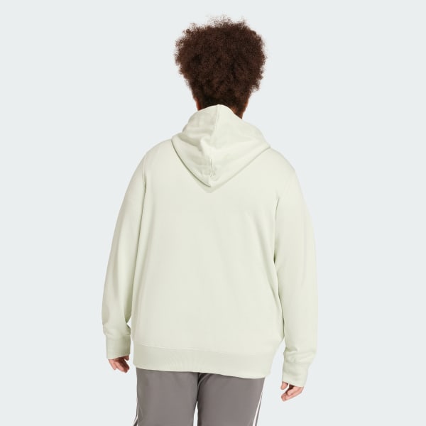 Gronn Essentials Linear Full-Zip French Terry Hettegenser (store størrelser)