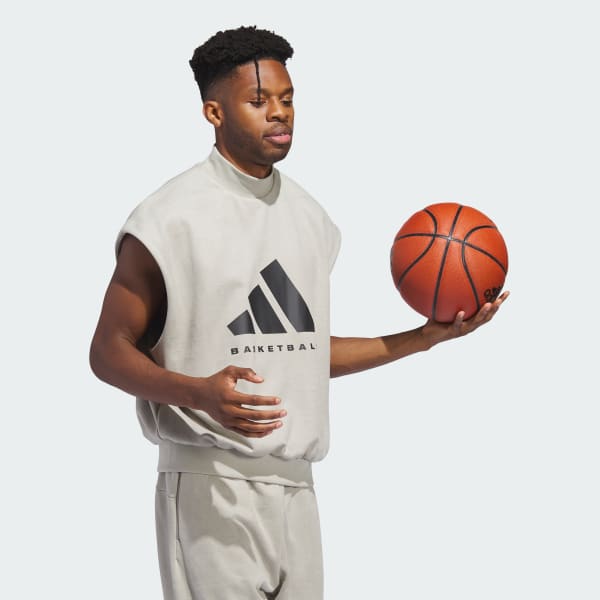 adidas Buzo sin mangas Basketball Sueded Beige adidas Colombia