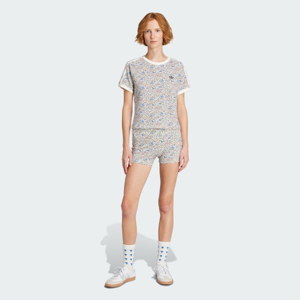 Hvit adidas Originals x Liberty London Cali T-skjorte