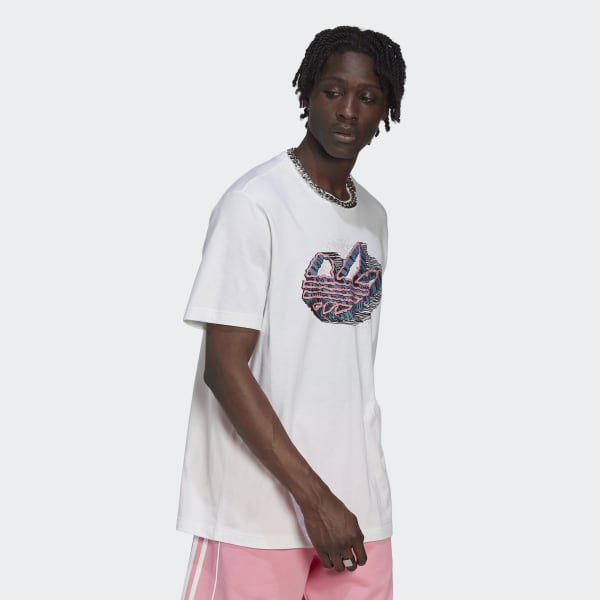 White adidas Rekive Speed Trefoil Graphic Tee