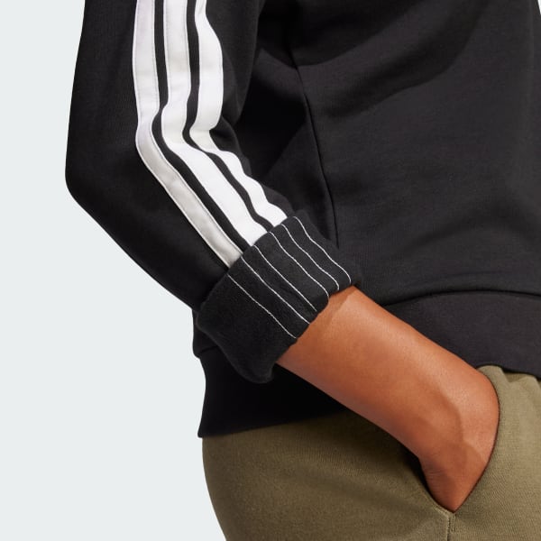 Essentials 3-Stripes Fleece Sweatshirt