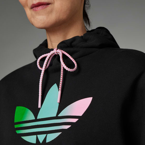 adidas Adicolor 70s Cropped Hoodie Black adidas New Zealand