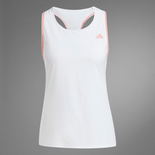 adidas アディダス ミニ丈 Tシャツ×タンクトップ ホワイト トップス adidas アディダス ミニ丈 Tシャツ×タンクトップ ホワイト