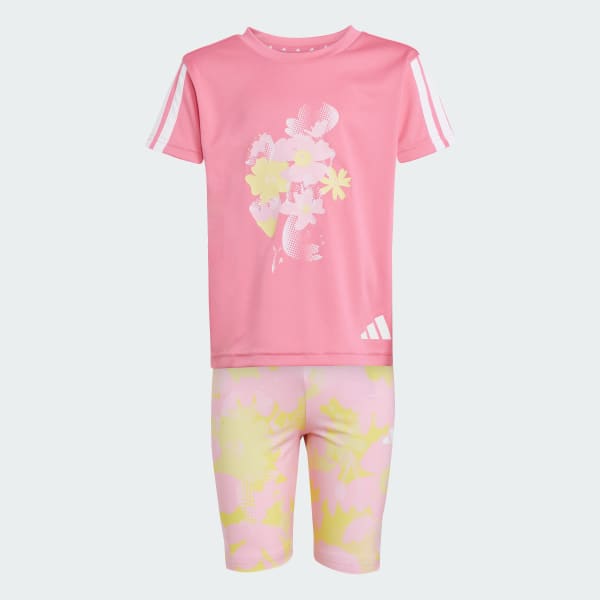 Rosado Conjunto Train Essentials Estampado Floral Niños