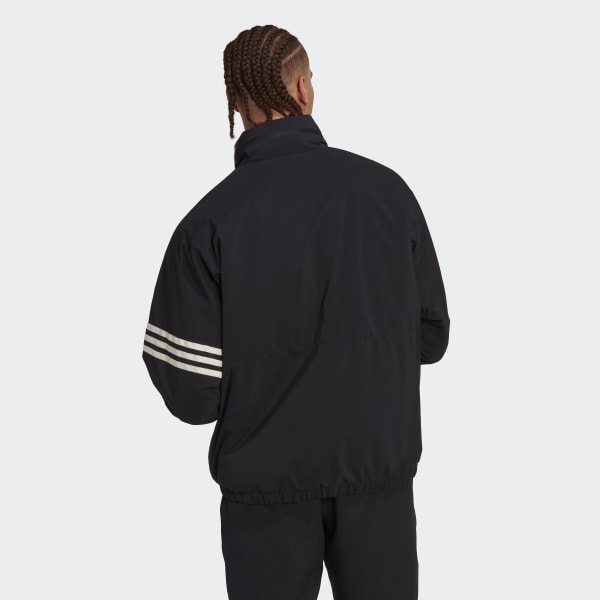 Zwart Padded Stripes Puffer Jack MMV36