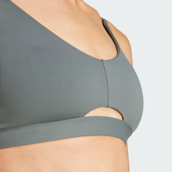 adidas All Me Luxe Light-Support Bra - Grey