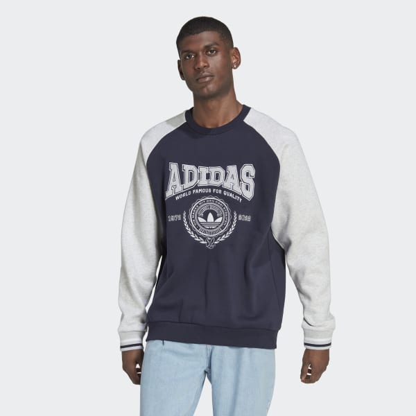 modrá Mikina Varsity Crewneck DKL76