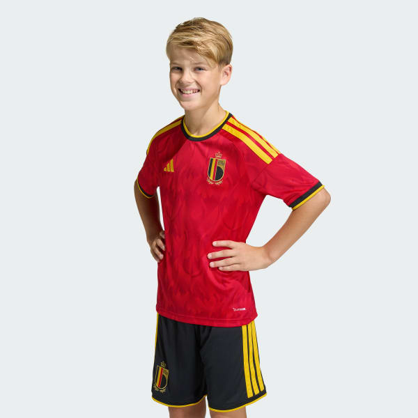 สีแดง เสื้อฟุตบอลชุดเหย้า Belgium 26 สำหรับเด็ก