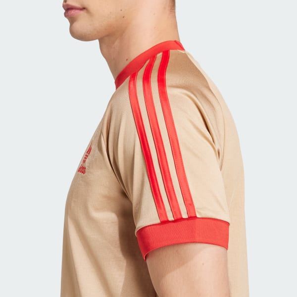 adidas David Beckham Originals 3-Stripes Tee - Beige adidas David Beckham Originals 3-Stripes Tee - Beige
