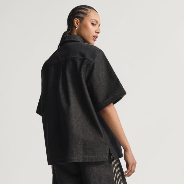 Black Premium Essentials Denim Shirt Shortsleeve